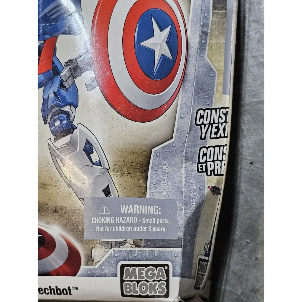 Captain America Mega Bloks 91212 Techbot‎ Marvel 2011 Avengers Damaged Packaging